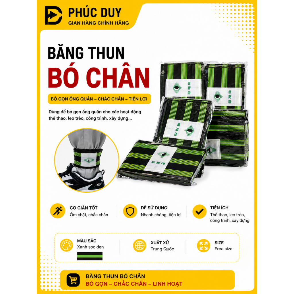 BĂNG THUN BÓ CHÂN COMBO 10 CẶP)