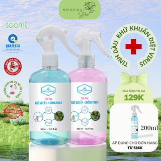 [Combo 2 chai 2 màu 500ml] Tinh dầu sả chanh xịt khuẩn Thảo Nguyên rửa tay khô, đuổi muỗi, xịt phòng