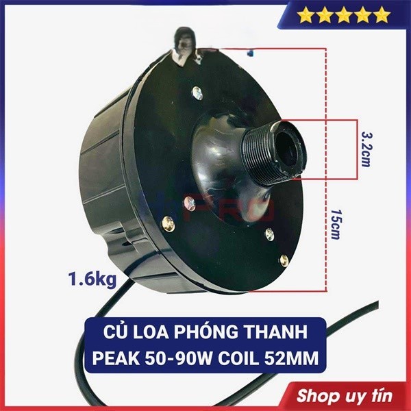 [Top Value] Củ Loa Nén 50W - 90W Peak Ren Xoáy 32Mm Lắp Dòng Loa Phóng Thanh 60W, 75W, 85W, 100W - H