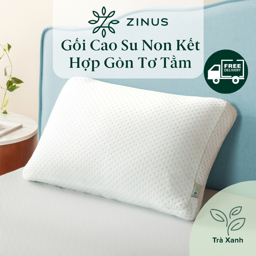 Gối Cao Su Non Kết Hợp Gòn Tơ Tằm - Dual Side Memory Foam Pillow
