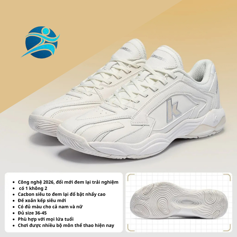 Giày Cầu Lông Kawasaki D32038 &B3324 Chuyên Nghiệp Pickleball Giày Cầu Lông Nhẹ Thoáng Khí Chống Trơ
