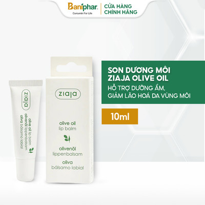 [SVIP] Son Dưỡng Môi Ziaja Olive Oil Lip Balm Giúp Bờ Môi Tươi Sáng, Sắc Hồng Tự Nhiên, Dưỡng Ẩm, Ngăn Ngừa Nứt Nẻ 10ml