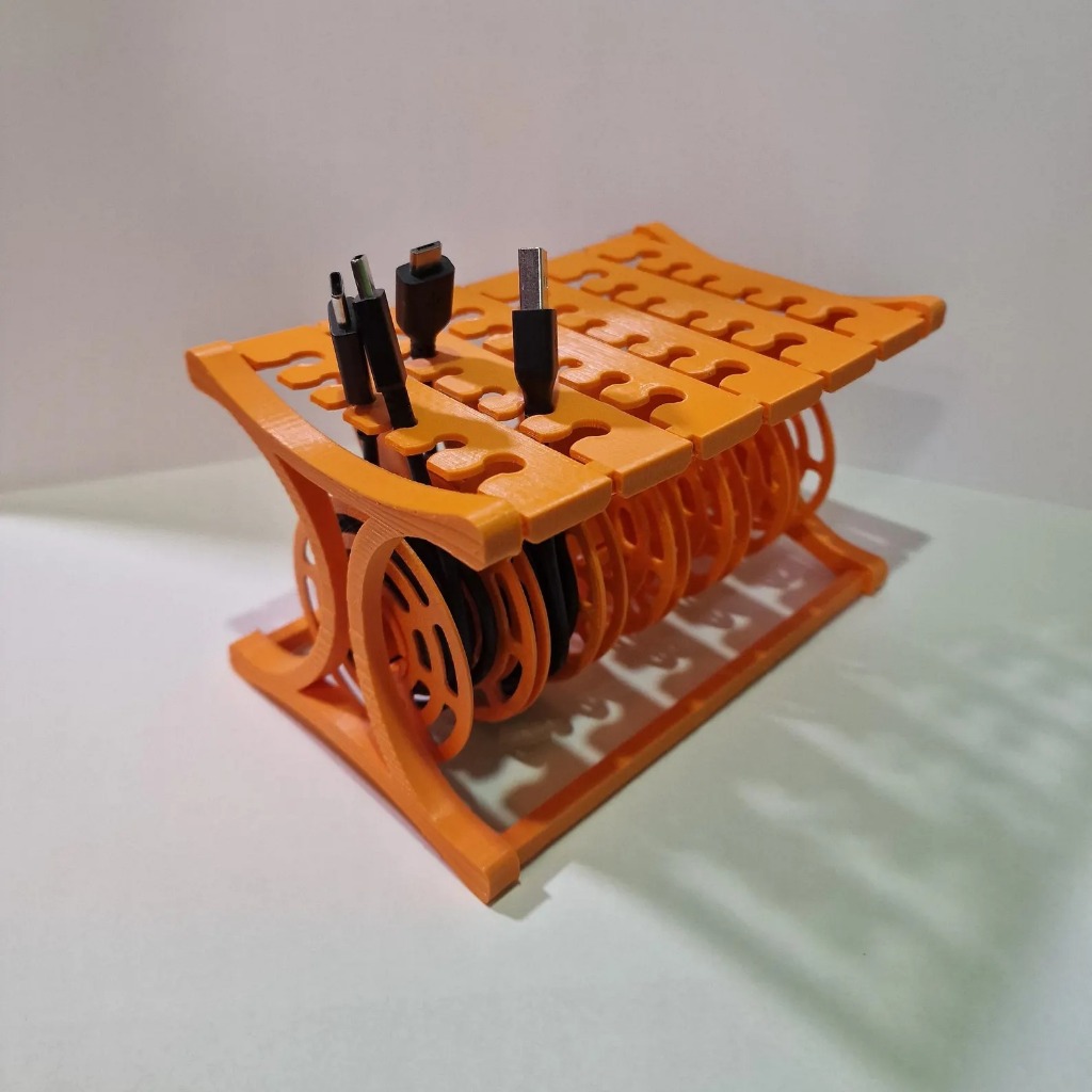 3D Printable USB Cable Organizer: Desk Wire Management Tool