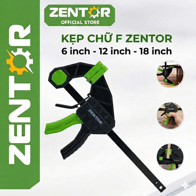 Kẹp kiểu chữ F ZENTOR loại 6 inch-12 inch-18 inch chuyên dụng cho làm đồ gỗ- Kẹp bằng nhựa chữ F