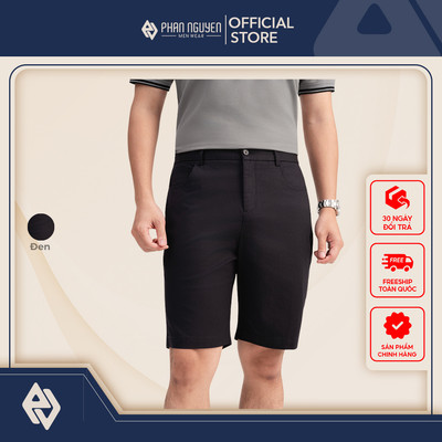 Quần short nam Phan Nguyễn, chất liệu cao cấp, mềm mát, phối cạp chun, form slim fit QSD.201