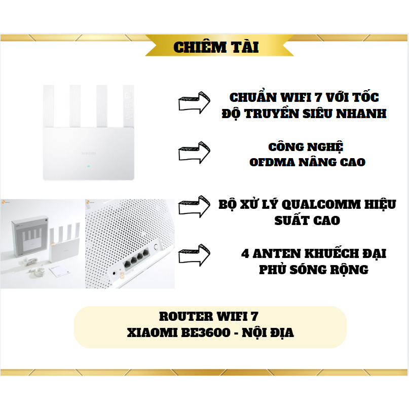 Router Wifi 7 Xiaomi BE3600 - nội địa