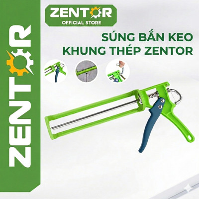 Súng bắn keo Silicon ZENTOR 9 inch chất lượng cao-Súng bắn keo khung thép