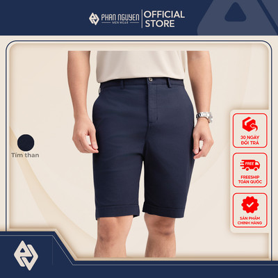 Quần short nam Phan Nguyễn, chất liệu cotton, thoáng mát, mềm mại, form slim fit QSD.203