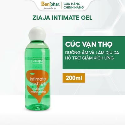 [MUA 2 TẶNG 1] Dung dịch vệ sinh phụ nữ Intimate Ziaja Cúc Vạn Thọ thơm mát dịu nhẹ, cân bằng pH dưỡng ẩm 200ml