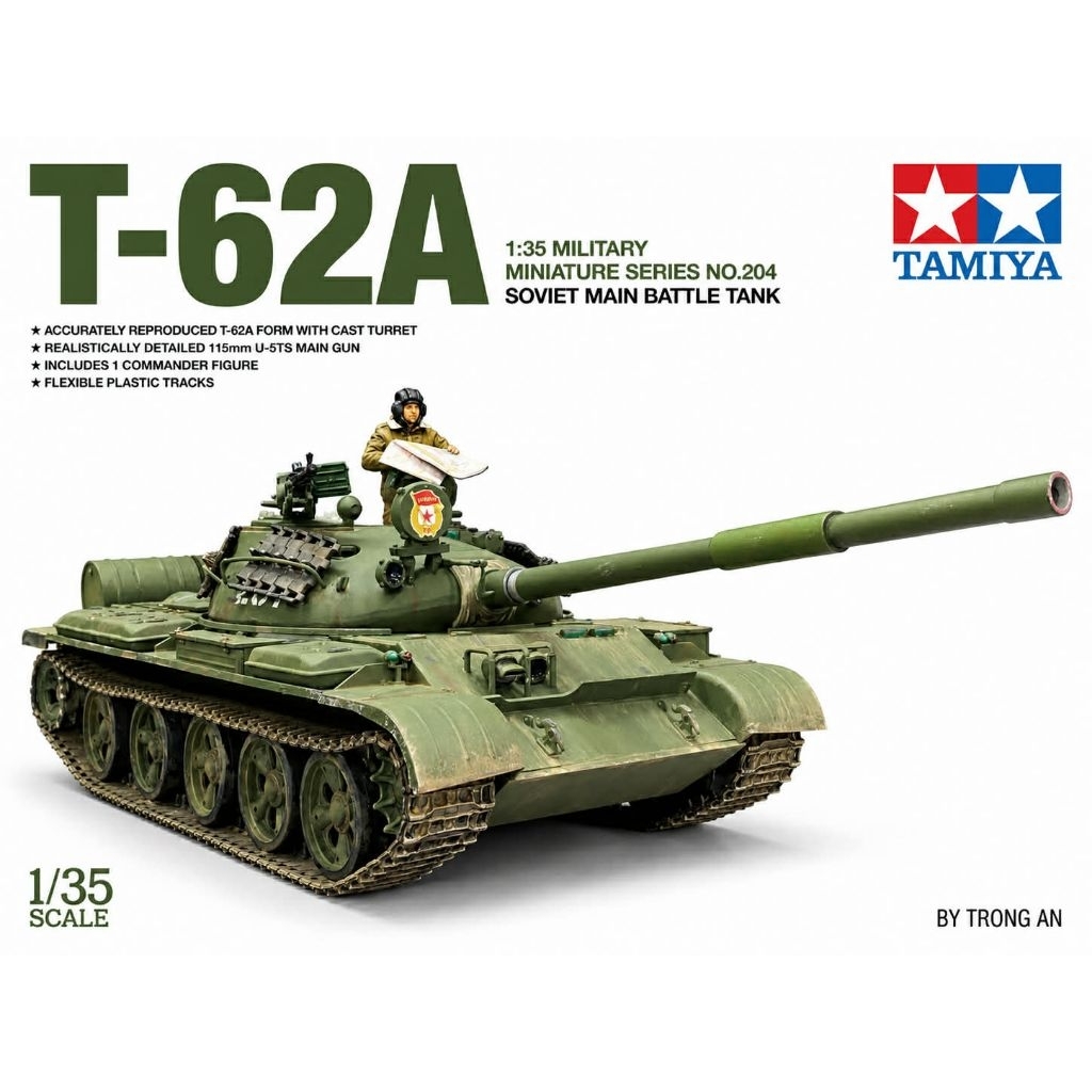 [Tamiya] Mô hình xe tăng T-62 - Tỷ Lệ: 1/35
