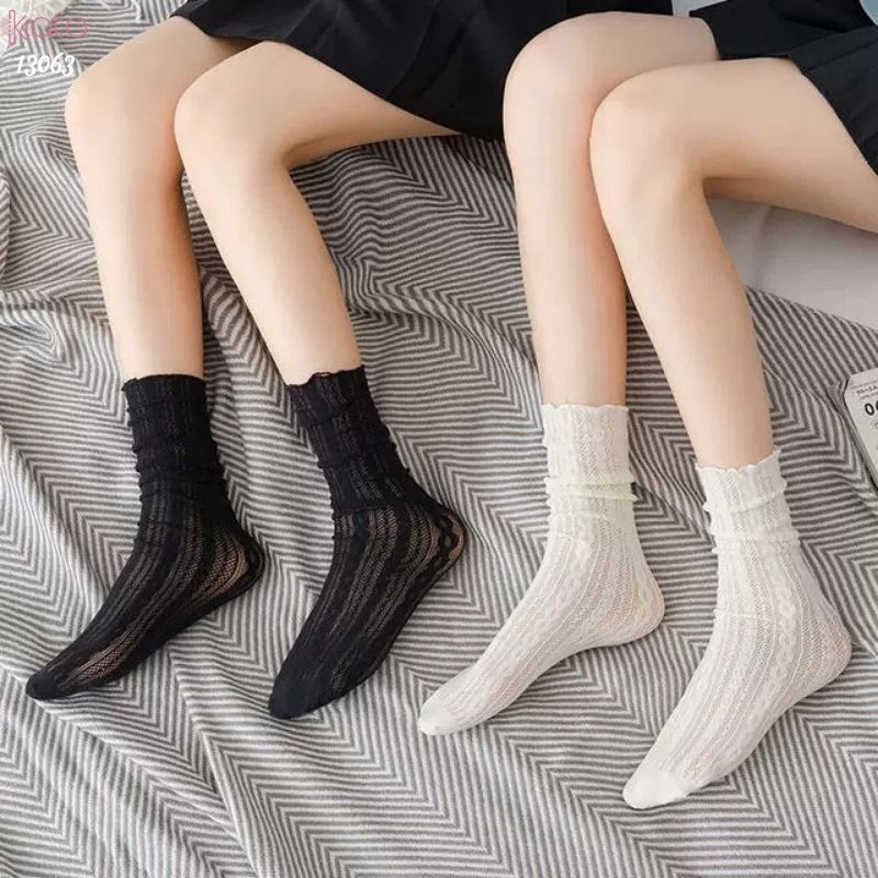 Tất ren mỏng mùa hè giữa bắp chân phong cách lolita nữ 13063 | BigBuy360 - bigbuy360.vn