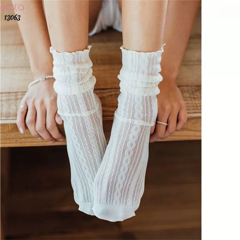 Tất ren mỏng mùa hè giữa bắp chân phong cách lolita nữ 13063 | BigBuy360 - bigbuy360.vn