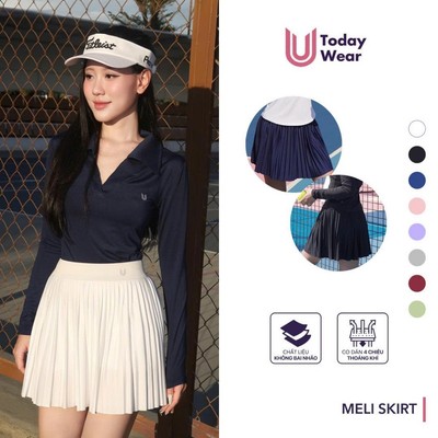 Chân váy xếp ly thể thao Meli Skirt Today U Wear may sẵn quần bảo hộ thoải mái chơi tennis pickleball