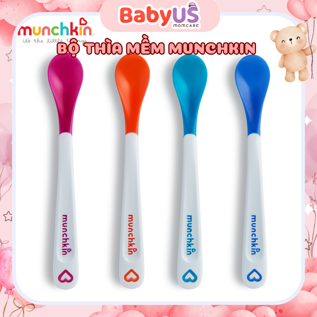 Bộ Thìa Mềm Báo Nóng Munchkin (4c) [BabyUS]