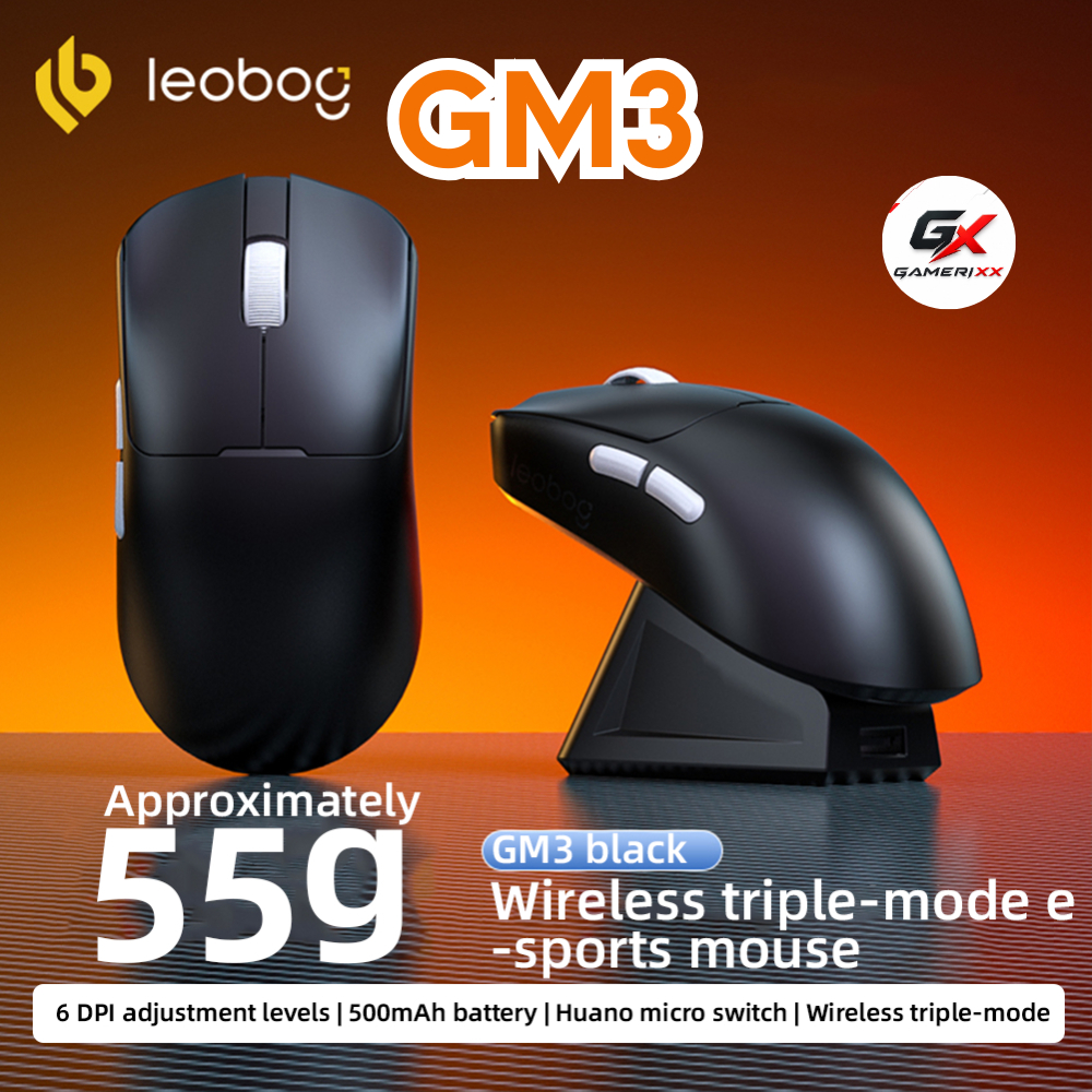 Chuột không dây Leobog GM3 - Mắt đọc PAW3311 - Polling rate 1k - Dung lượng pin 500mAh | BigBuy360 - bigbuy360.vn
