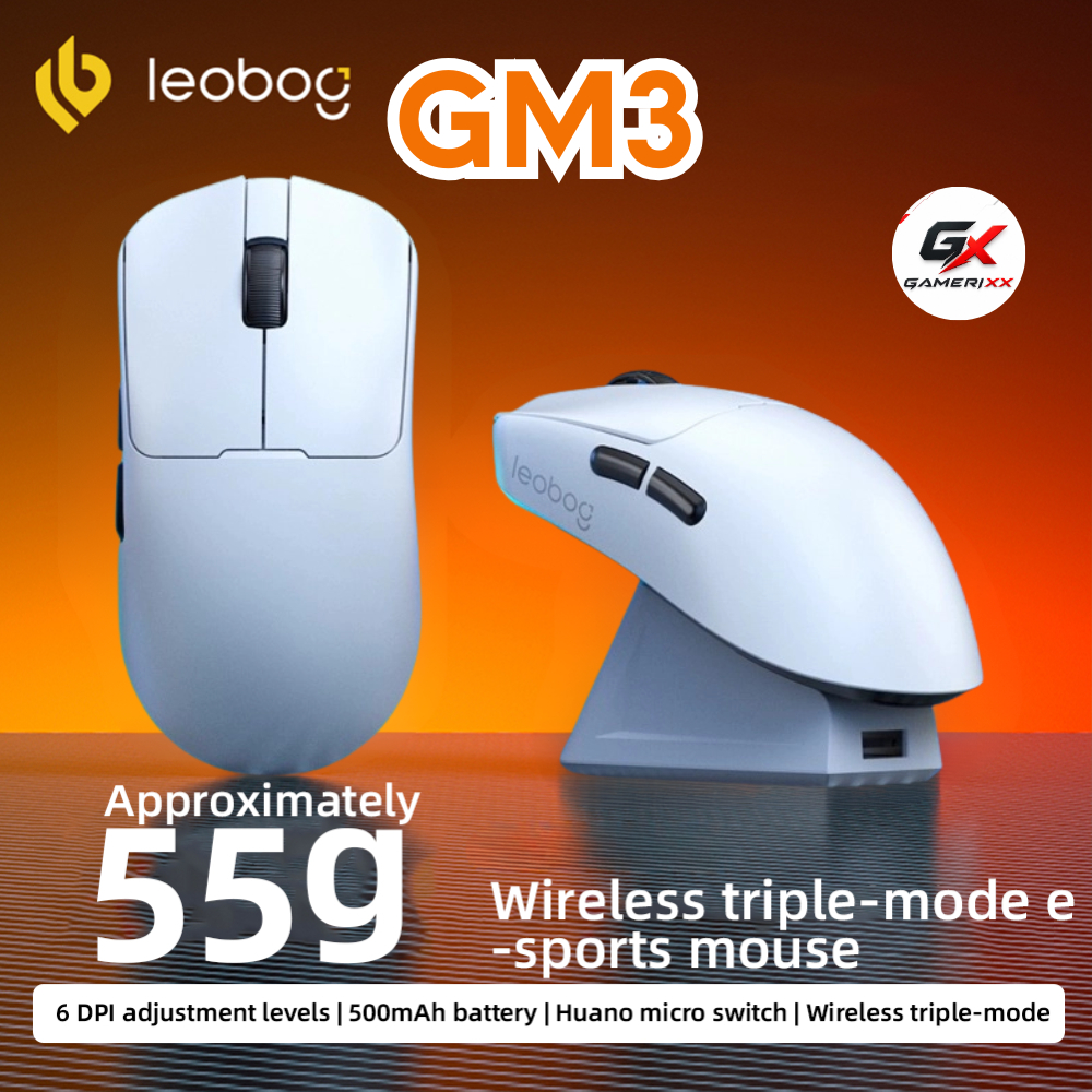 Chuột không dây Leobog GM3 - Mắt đọc PAW3311 - Polling rate 1k - Dung lượng pin 500mAh | BigBuy360 - bigbuy360.vn