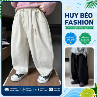 [JT2] Quần Kaki Ống Suông Thụng Cho Bé Trai Gái 15-48kg, Chất Kaki Mềm Mát, Phong Cách Hàn Quốc_ Streetwear_ HB Fashion