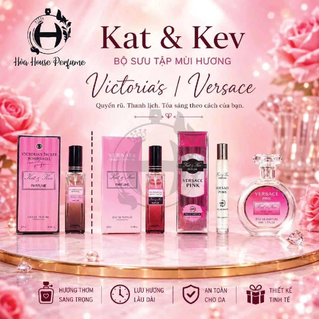 Tinh Dầu Kat & Kev - Victor & Ver-sa-ce Hồng