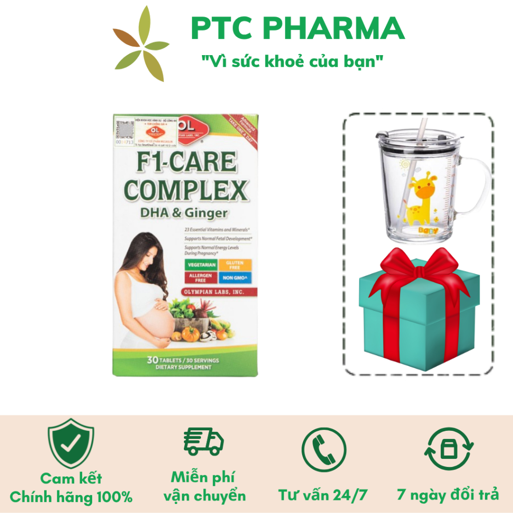 Viên Uống Cho Bà Bầu Olympian labs F1 Care Complex - Bổ Sung Vitamin Tổng Hợp - Hộp 30 Viên