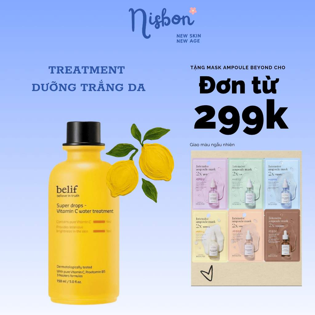 Treatment dưỡng sáng Belif Super Drops Vitamin C Water Treatment | 150ml