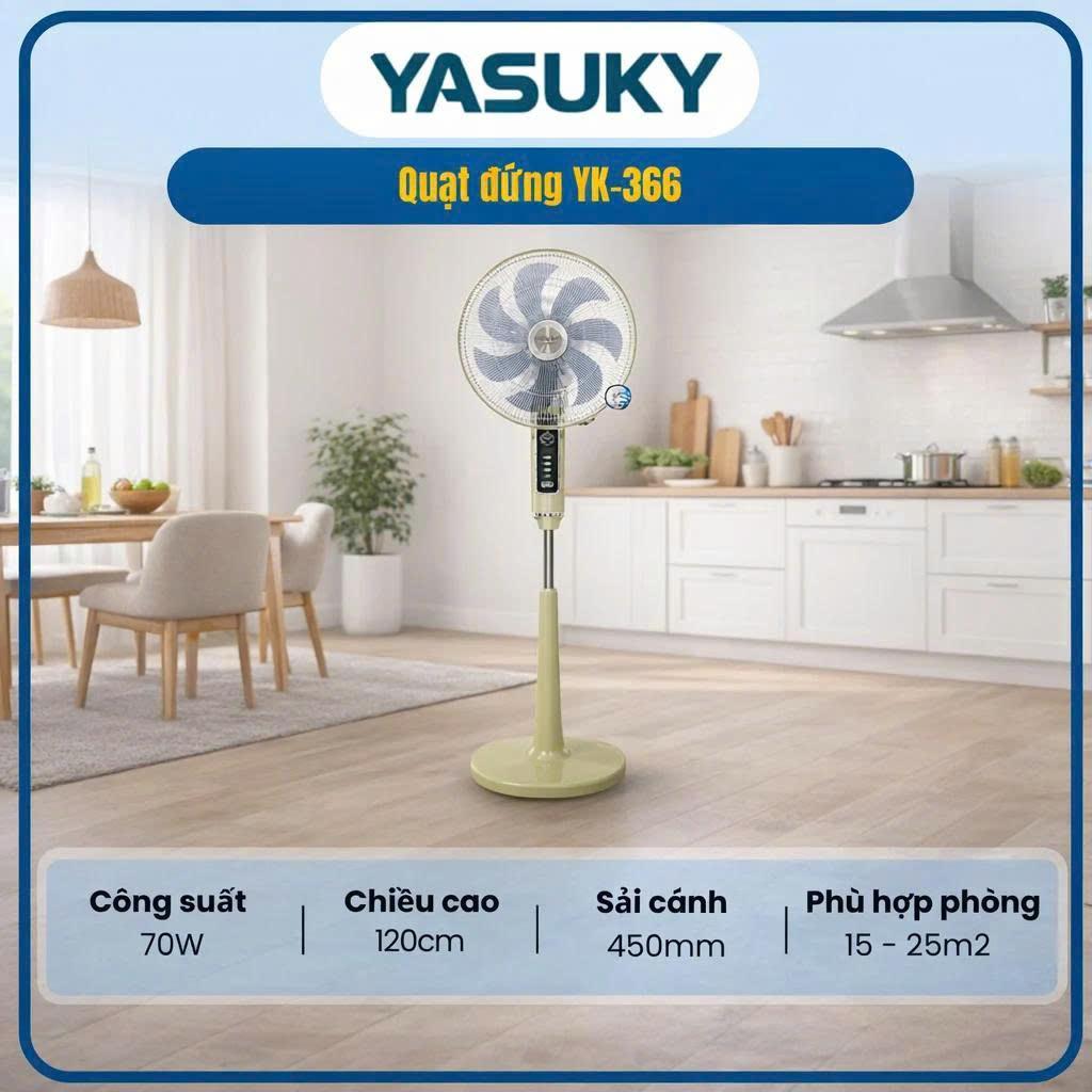 K22_ Quạt đứng YASUKY YK-366 Giao ngẫu nhiên