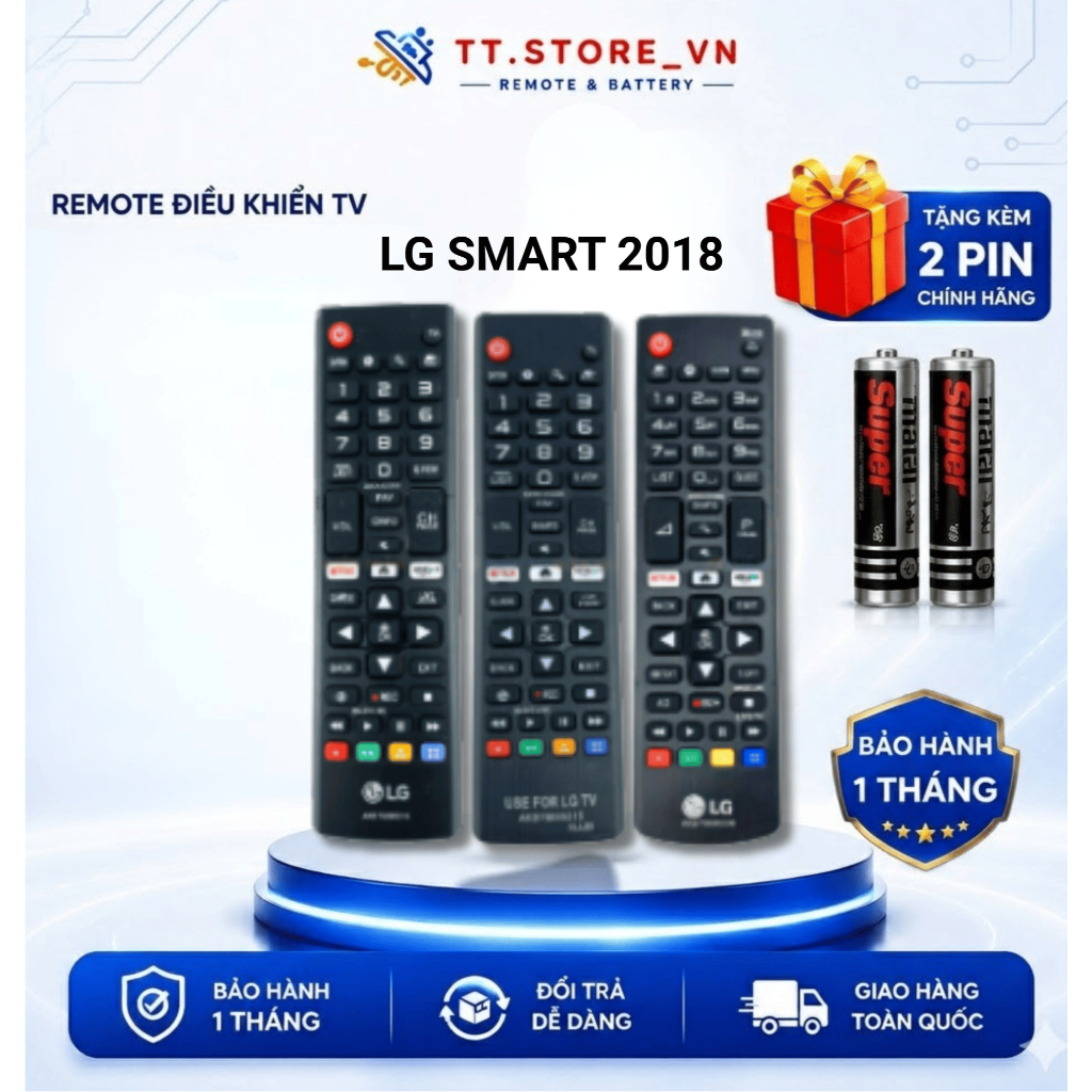 Remote điều khiển tivi LG Mã 04 SMART 2018, điều khiển TV LG 3 mẫu lựa chọn - Tặng pin- TT.Store_vn
