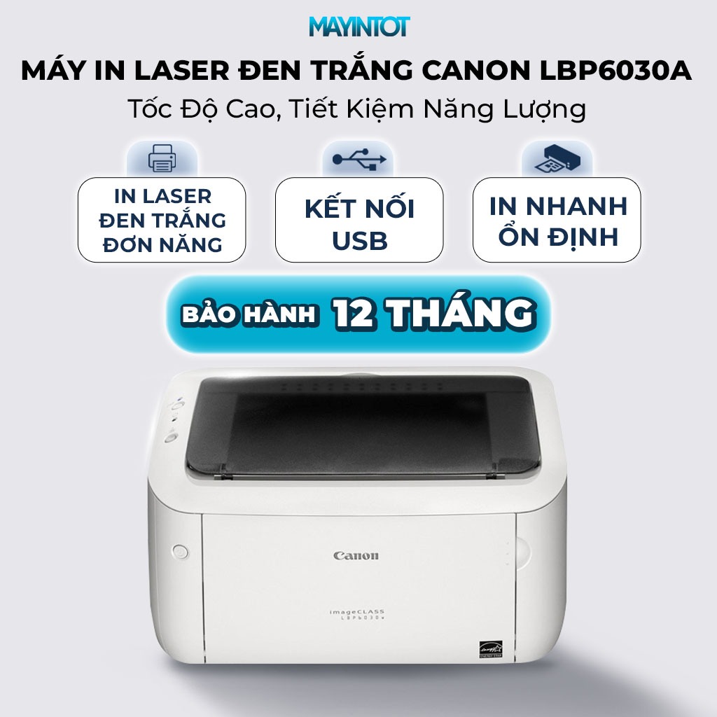 Máy In Laser Đen Trắng Canon LBP6030/6033 Tốc Độ Cao, Kết Nối USB Máy In Văn…