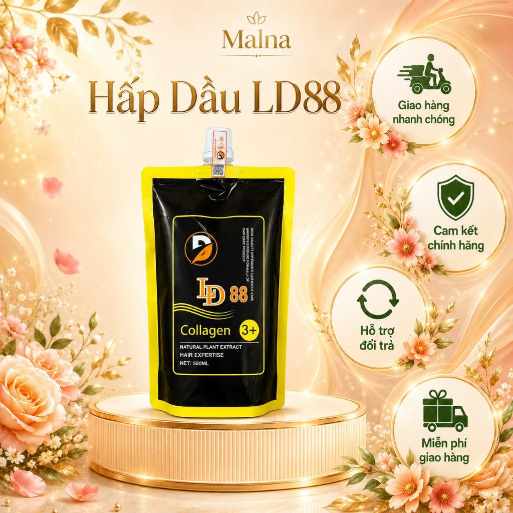 Hấp Dầu Phục Hồi Tóc LD88 Collagen 3+ Dạng Túi 500ml - Nuôi Dưỡng Tóc Mềm Mượt Chuẩn Salon Tại Nhà