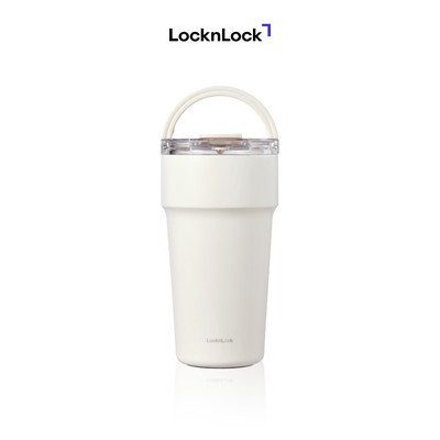 Ly Giữ Nhiệt LocknLock LHC4416WHT 710ml Thép Phủ Sứ, Hàng Chính Hãng, Có Ống Hút - JoyMall