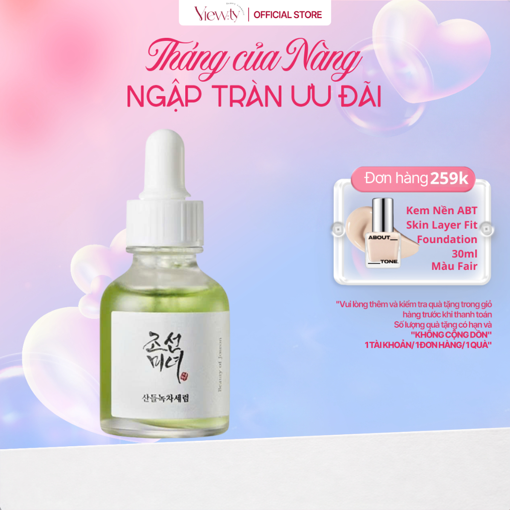 [HM] Tinh chất chiết xuất trà xanh BEAUTY OF JOSEON Calming Serum Green Tea + Panthenol 30ml [m]