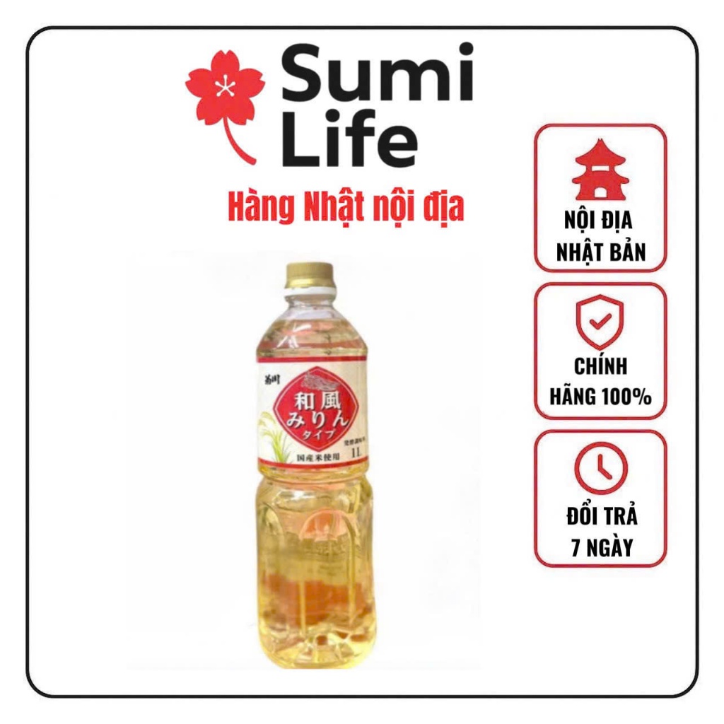 RƯỢU NẤU ĂN MIRIN NHẬT BẢN TẠO VỊ NGỌT CHAI 1L