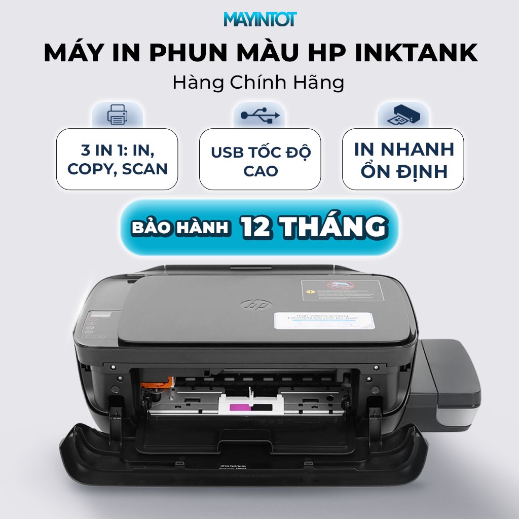 Máy In Phun Màu HP Inktank 315 AiO Máy In Đa Năng Cho Gia Đình, Phòng Khám, Máy In Văn Phòng Nhỏ Gọn - Máy In Tốt