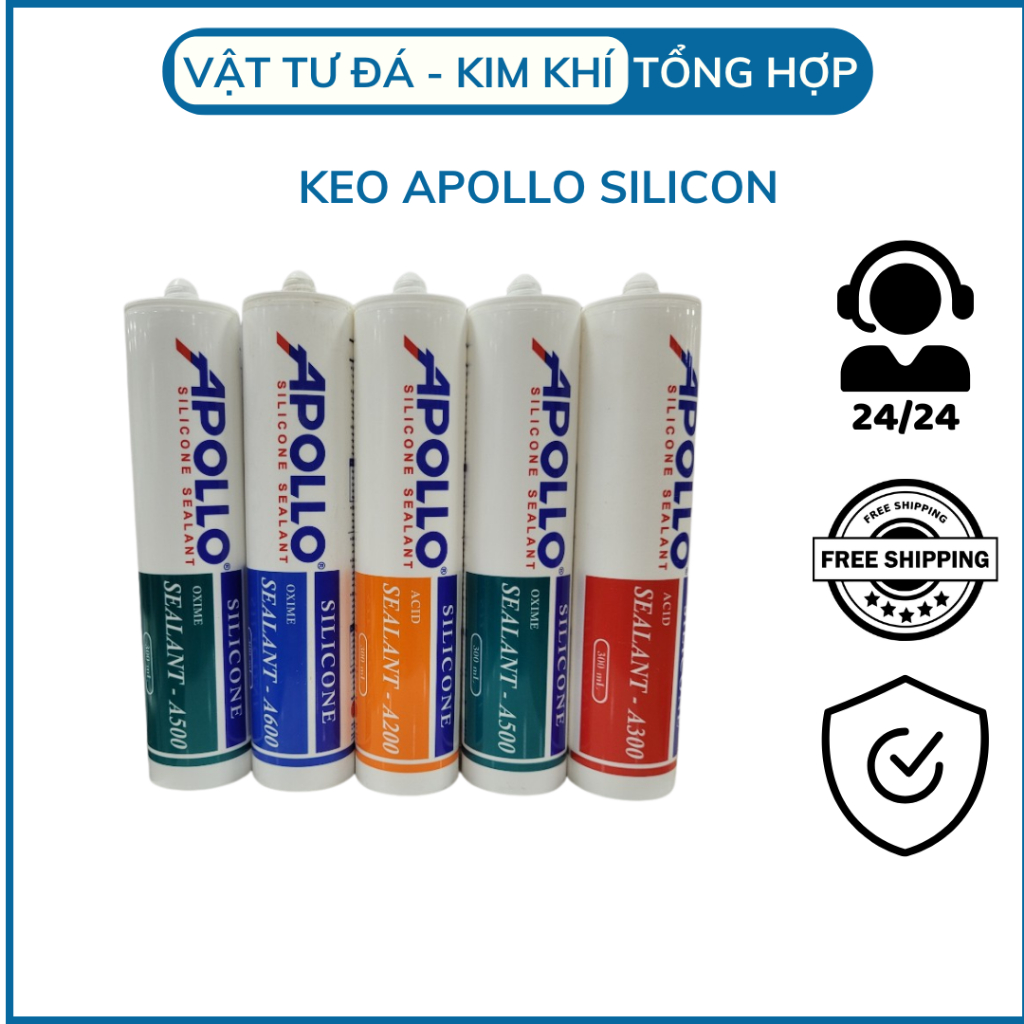 Keo Silicon A500, A300, A200, A100 trắng đục - trong - đen - xám siêu chống nước