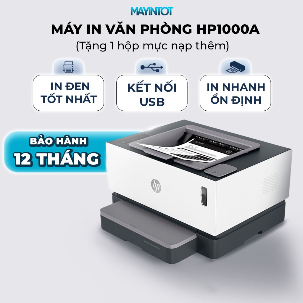 Máy In HP1000A Máy In Đen Trắng Giá Rẻ Máy In Văn Phòng, Gia Đình Nhỏ Gọn - Máy In Tốt