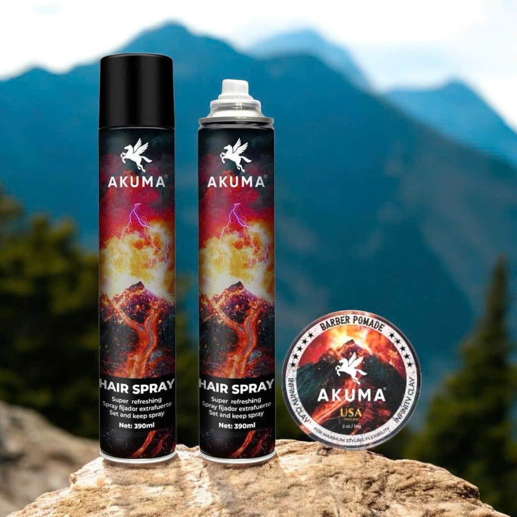 Combo Sáp vuốt tóc Akuma 56gr và Gôm 390ml Chính hãng