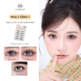 [FLASHDEAL 11h45-12h15 & 23h45-0h15] Lens Màu Nâu Trong Veo Đeo Đi Học Hàng Ngày Không Lộ Lens - (áp dụng từ 4/7 - 8/7)