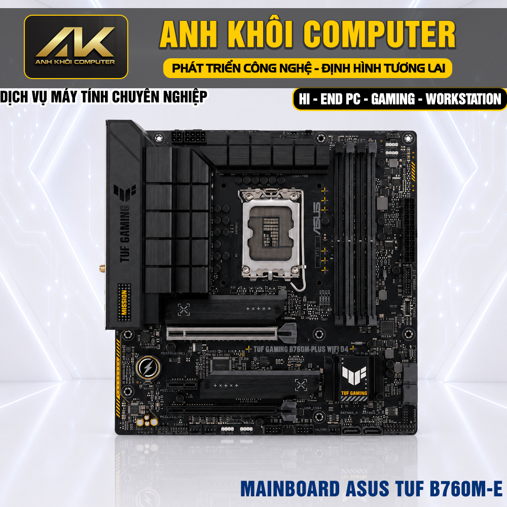 Main máy tính Asus TUF Gaming B760M-E DDR4 -Bo mạch chủ Chính Hãng
