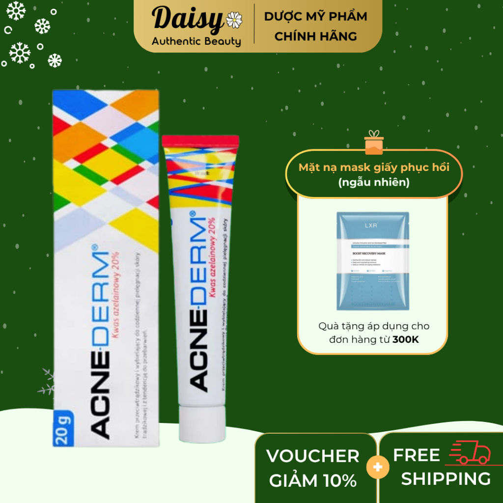 Kem Giảm Mụn Acne Derm 20% Azelaic Acid 20g / Acnederm | Daisy Authentic