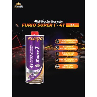 Nhớt Tổng Hợp Toàn Phần BCP FURIO 1L, API SP, SAE 10W40, JASO MA2, Công Nghệ RESPOPLEX, Nhập Khẩu Thái Lan