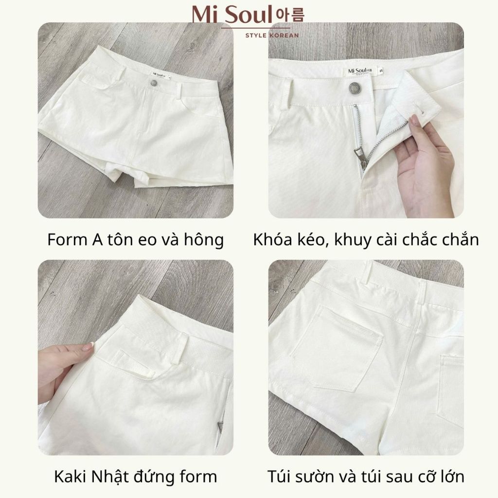 Quần Giả Váy Kaki Dáng Ngắn Có Lót Sexy, Chân Váy Lót Quần Tà Váy Ngoài Cá Tính MiSoul 565 | BigBuy360 - bigbuy360.vn