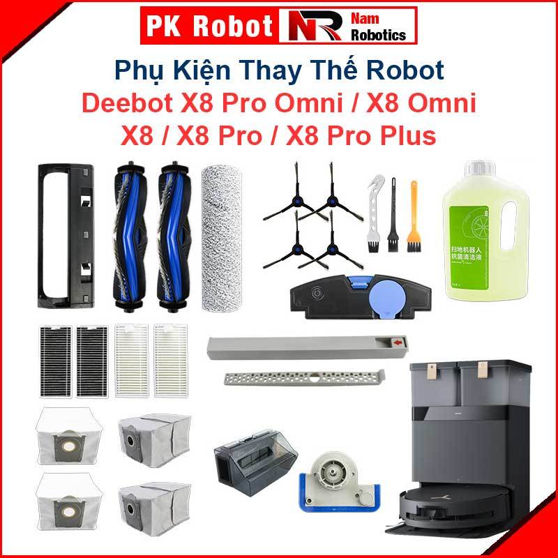 Phụ Kiện Thay Thế Robot Deebot X8 Pro Omni, X8 Omni, X8, X8 Pro, X8 Pro Plus/ Chổi lăn, Chổi cạnh, B