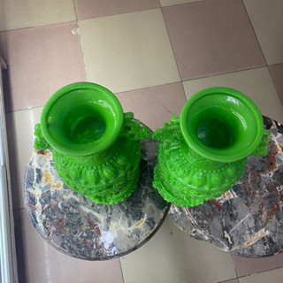 Cặp Bình Hoa Cửu Long Tinh Bột Đá Cao Cấp 35cm - Lục Bình Trang Trí Phong Thủy, Decor Phòng Khách, Thu Hút Tài Lộc