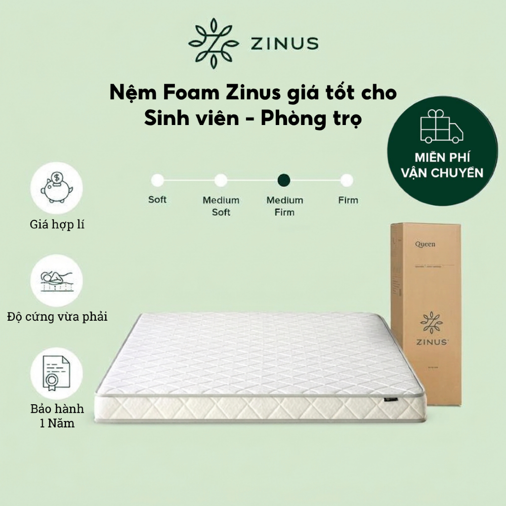 Nệm HD Foam 12cm Zinus - 5in Foam Mattress Extra | BigBuy360 - bigbuy360.vn