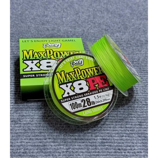 Dây PE X8 Max Power 100M Siêu Khỏe Dây Màu Xanh Chuyên Lure Câu ngâm lăng Xê