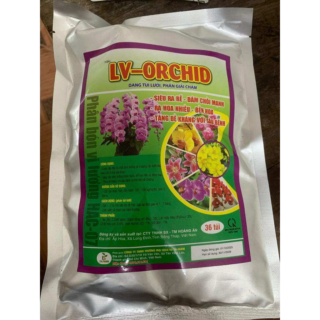 Phân túi lưới tan chậm cho lan