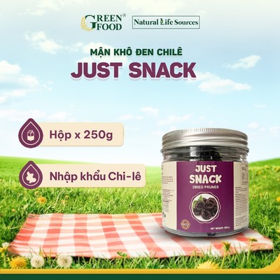 GREEN FOOD - Mận khô Chile | Hộp 250g, quả vừa, sấy tự nhiên không đường, Ăn Vặt Văn Phòng