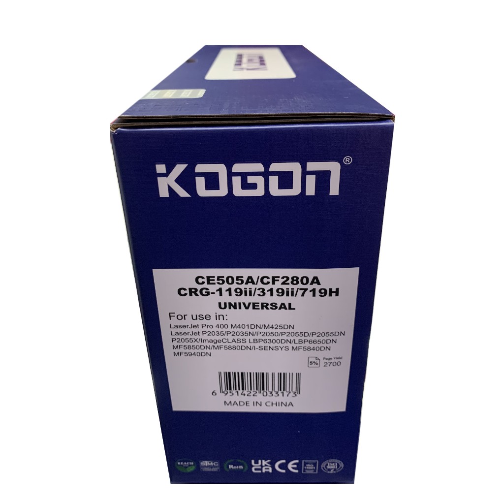 Hộp mực in thương hiệu KOGON dùng cho HP CE505A/ CF280A