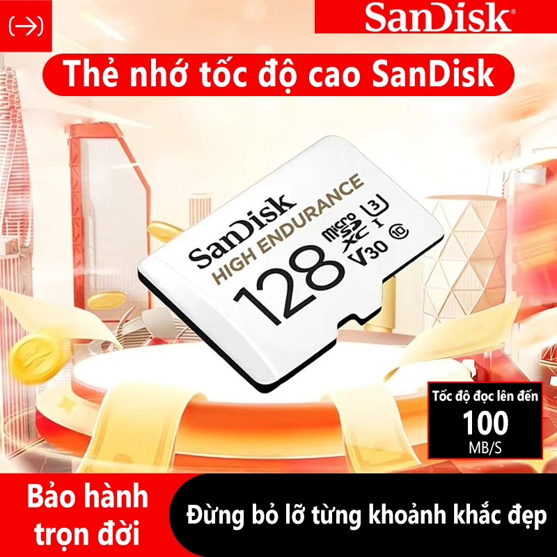 Thẻ nhớ MicroSDXC Sandisk High Endurance 32GB / 64GB / 128GB / 256GB / 512GB / 1TB 100MB/s Bảo hành 