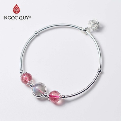 Vòng tay đá Thạch anh tự nhiên phối charm - Mẫu VC0938 - Ngọc Quý