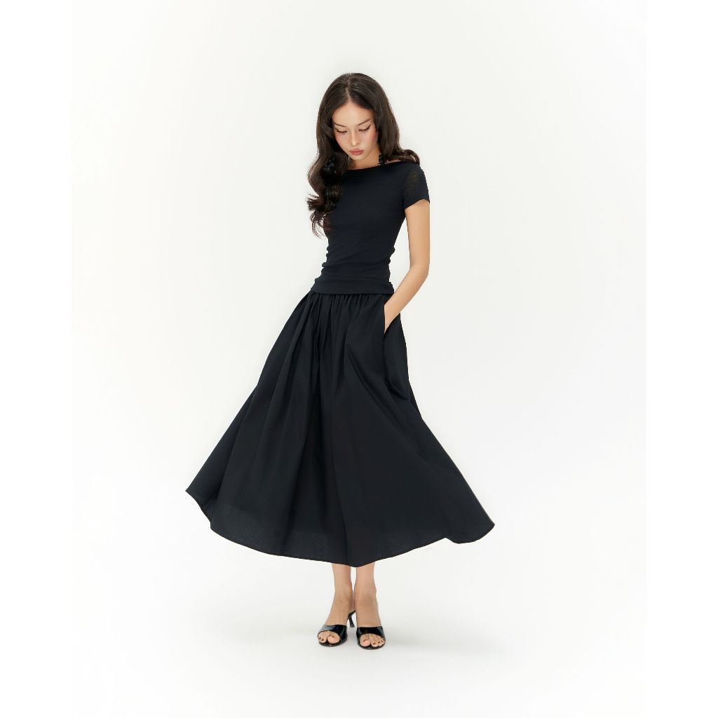 Chân Váy Midi Xếp Nếp | Olli Skirt | CHEN Inspired
